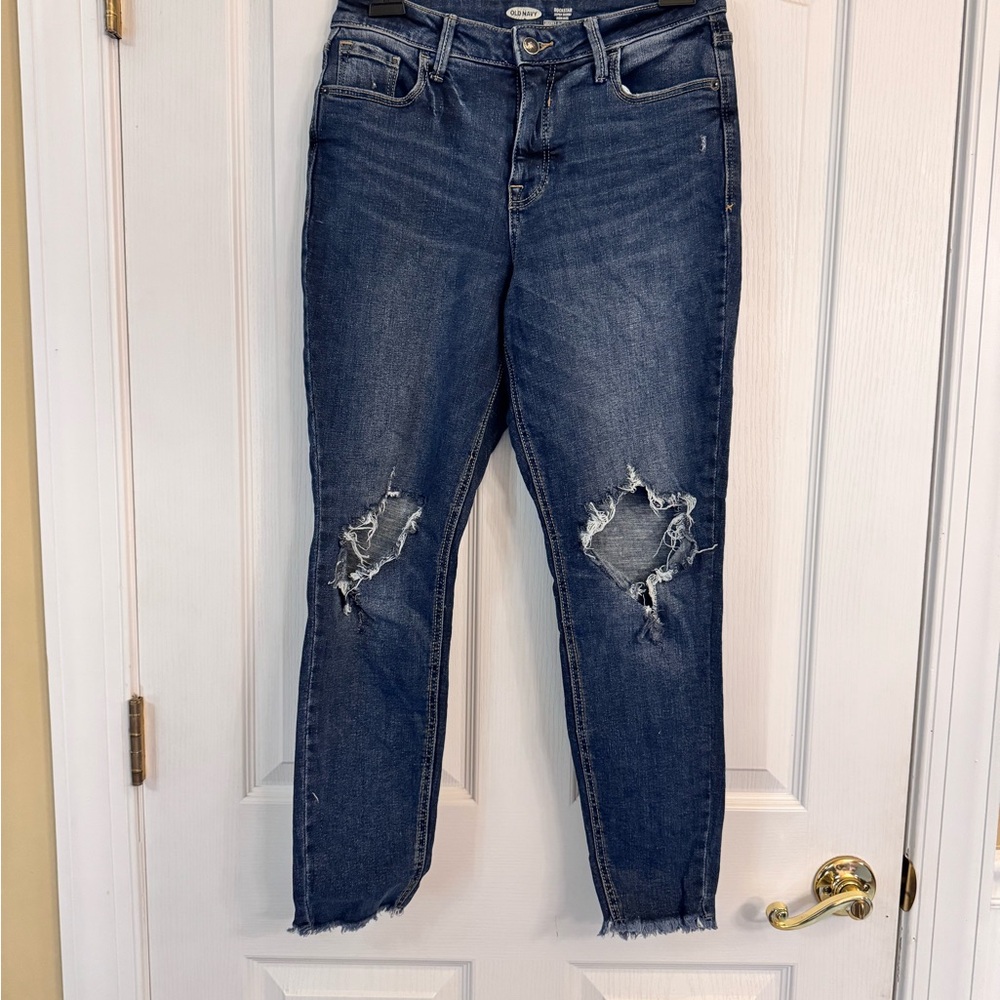 Old Navy Rockstar Super Skinny  High Rise Distressed Women Jeans Size 6
